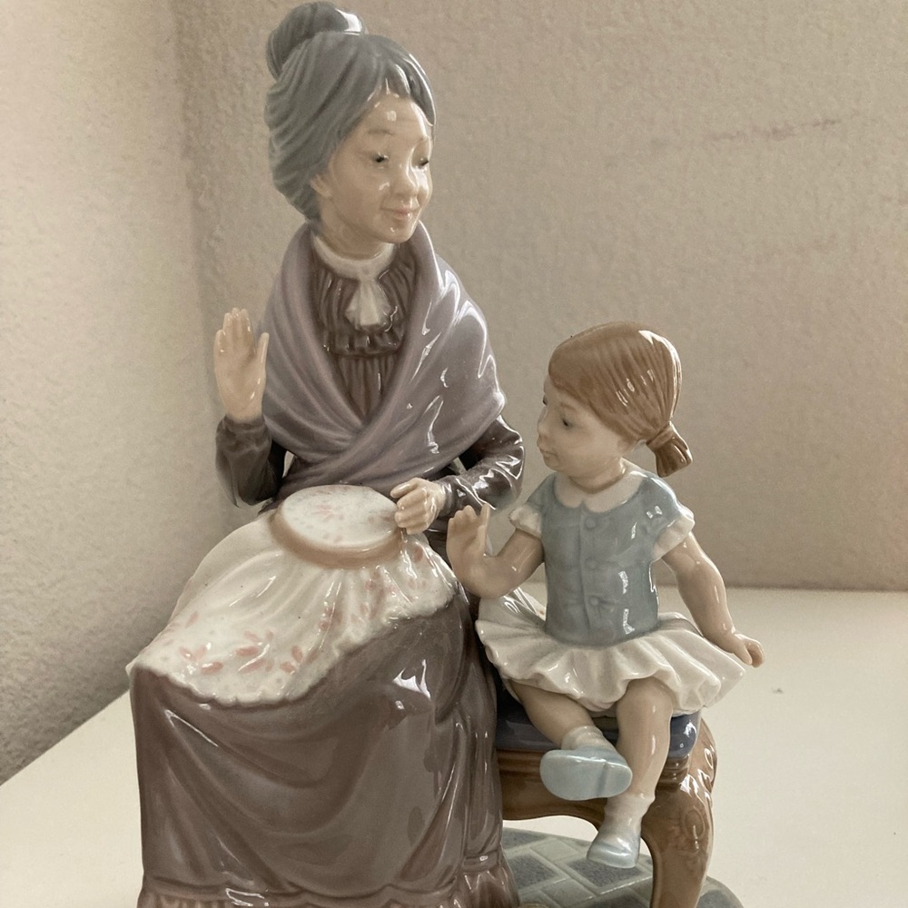 Lladro Granny and Child